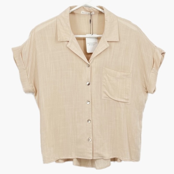 Becool Women's Button Down Camp Shirt Blouse Size M/L - Picture 1 of 10